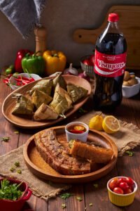 780g Crispy Fried Lechon Kawali, 8 pcs. Puso, Garlic Vinegar (1oz), 1 Coke (1.5L)